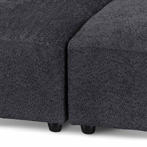 Charcoal Fleece Four-Seater Sofa