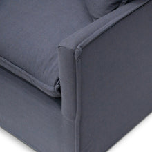Load image into Gallery viewer, Charcoal Linen Three-Seater Fabric Sofa