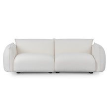 Load image into Gallery viewer, White Wash Boucle Three-Seater Sofa