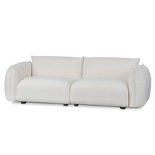 Load image into Gallery viewer, White Wash Boucle Three-Seater Sofa