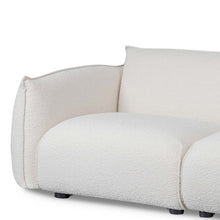 Load image into Gallery viewer, White Wash Boucle Three-Seater Sofa