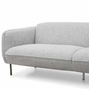 Light Grey Spec Three-Seater Fabric Sofa