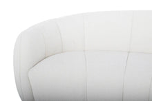 Load image into Gallery viewer, White Boucle Three-Seater Fabric Sofa