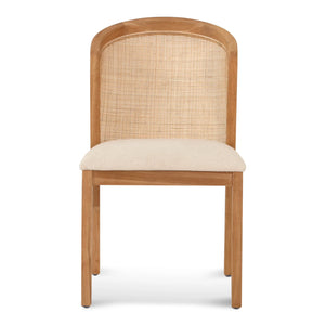 Light Beige Fabric Dining Chair
