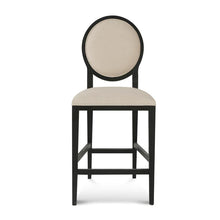Load image into Gallery viewer, Light Beige Bar Stool with Black Frame