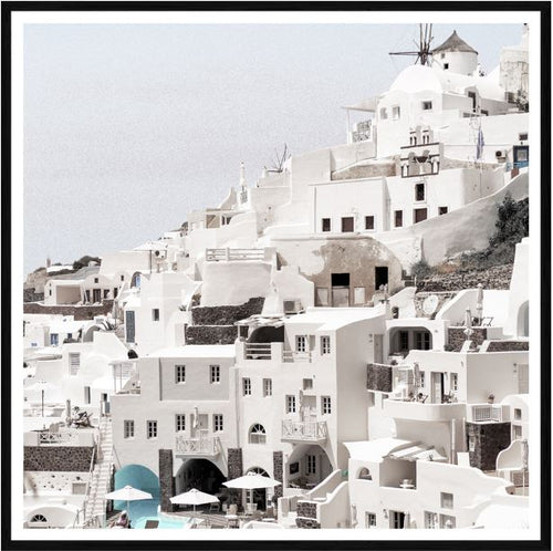 Oia White Architecture Print