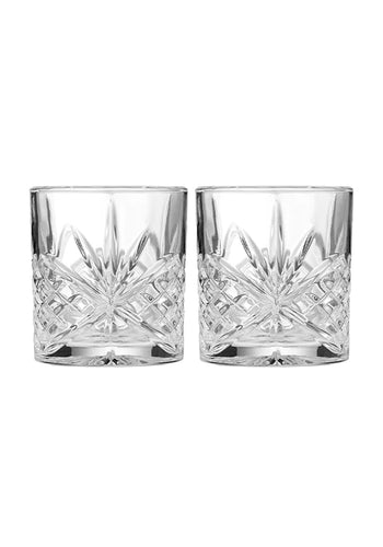Ophelia Carved Glass Tumblers 2 Pack