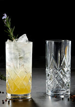 Load image into Gallery viewer, Ophelia Carved Highball Glass Tumblers 2 Pack