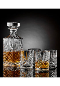 Ophelia Crystal Whisky Decanter and Glass Tumbler Set