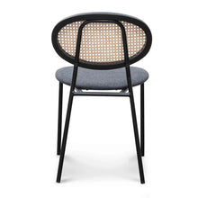 Load image into Gallery viewer, Grey Fabric Dining Chair with Black Frame