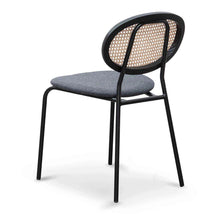 Load image into Gallery viewer, Grey Fabric Dining Chair with Black Frame