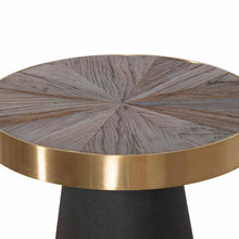 Load image into Gallery viewer, Dark Grey Side Table with Natural Top