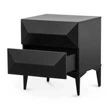 Load image into Gallery viewer, Matte Black Wooden Side Table with Black Legs