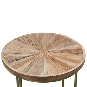 Natural Elm Wood Side Table