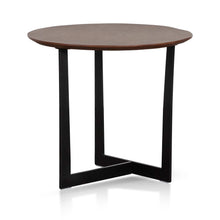 Load image into Gallery viewer, Walnut Side Table with Black Legs