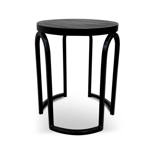 Full Black Oak Side Table