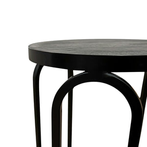 Full Black Oak Side Table