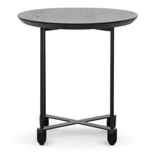 Load image into Gallery viewer, Full Black Wooden Top Side Table