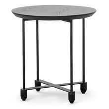 Load image into Gallery viewer, Full Black Wooden Top Side Table