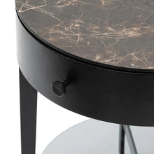 Load image into Gallery viewer, Black Round Side Table