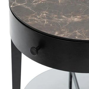 Black Round Side Table