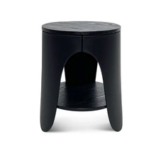 Load image into Gallery viewer, Full Black Round Side Table