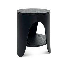 Load image into Gallery viewer, Full Black Round Side Table