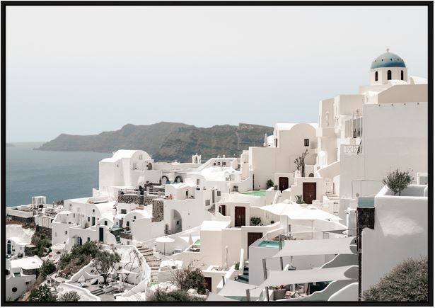 Santorini Skyline Print