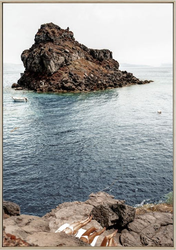 Santorini Swimmers Print