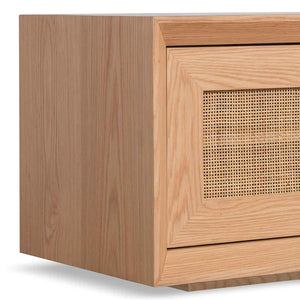 Natural Entertainment Unit with Rattan Doors