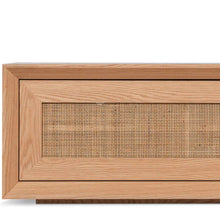 Load image into Gallery viewer, Natural Entertainment Unit with Rattan Doors