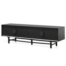 Load image into Gallery viewer, Black Wooden Entertainment Unit