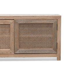 Load image into Gallery viewer, Natural Entertainment Unit with Rattan Doors