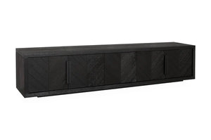 Textured Espresso Black Entertainment Unit