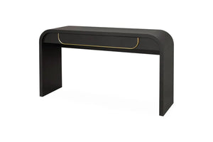 Textured Espresso Black Console Table