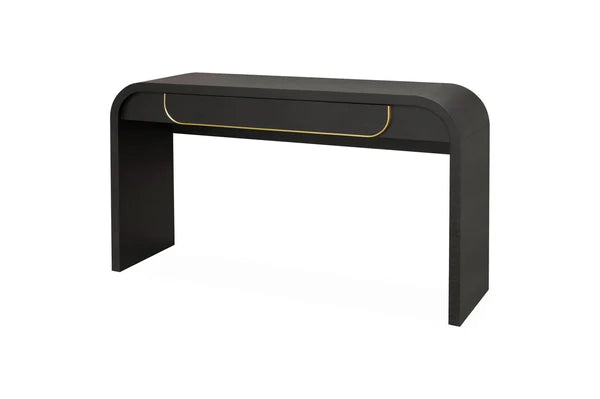 Textured Espresso Black Console Table