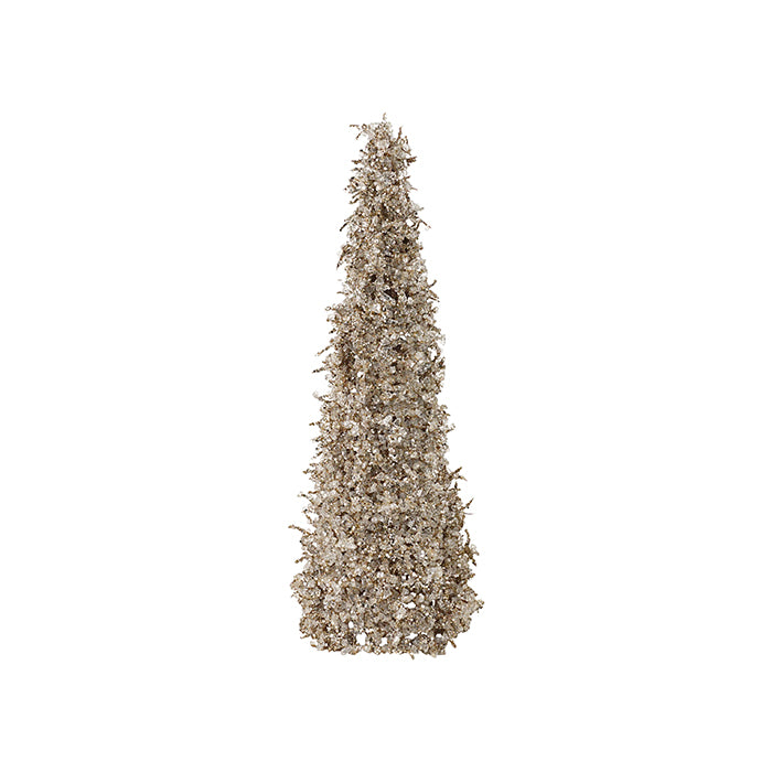 Small Champagne Cone Christmas Tree