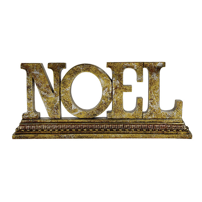 Antique Gold Noel Ornament