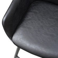 Load image into Gallery viewer, Black PU &amp; Grey Velvet Bar Stool (Set of 2)