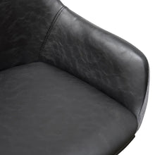 Load image into Gallery viewer, Black PU &amp; Grey Velvet Bar Stool (Set of 2)