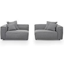 Load image into Gallery viewer, Graphite Grey Three-Seater Sofa with Cushion and Pillow