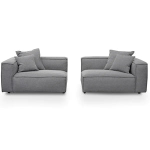 Graphite Grey Three-Seater Sofa with Cushion and Pillow