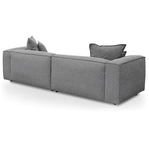 Graphite Grey Three-Seater Sofa with Cushion and Pillow