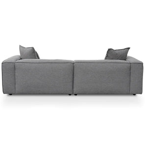 Graphite Grey Three-Seater Sofa with Cushion and Pillow