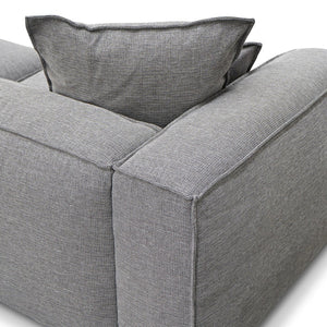 Graphite Grey Three-Seater Sofa with Cushion and Pillow