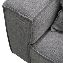 Load image into Gallery viewer, Graphite Grey Three-Seater Sofa with Cushion and Pillow