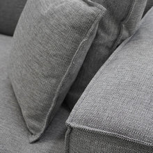 Load image into Gallery viewer, Graphite Grey Three-Seater Sofa with Cushion and Pillow