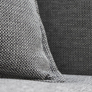 Graphite Grey Three-Seater Sofa with Cushion and Pillow