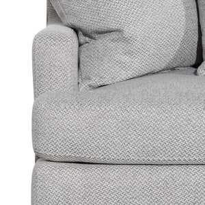 Grey Three-Seater Right Chaise Fabric Sofa