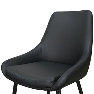 Black PU Dining Chair (Set of 2)